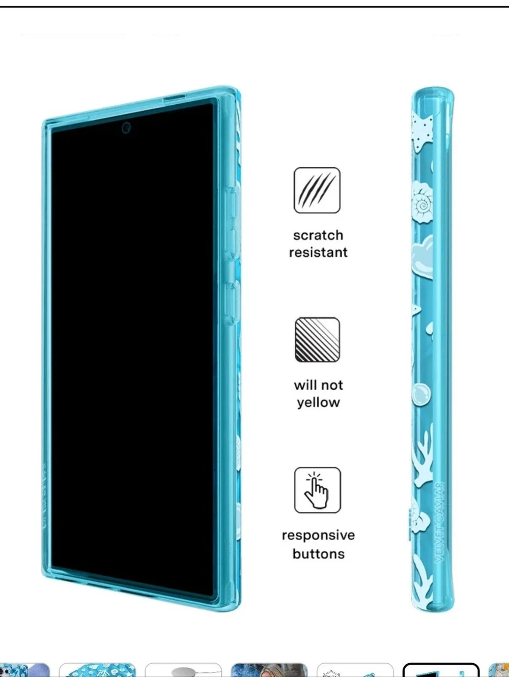 NWT Velvet Caviar Aquamarine Holo Samsung S24 Phone Case